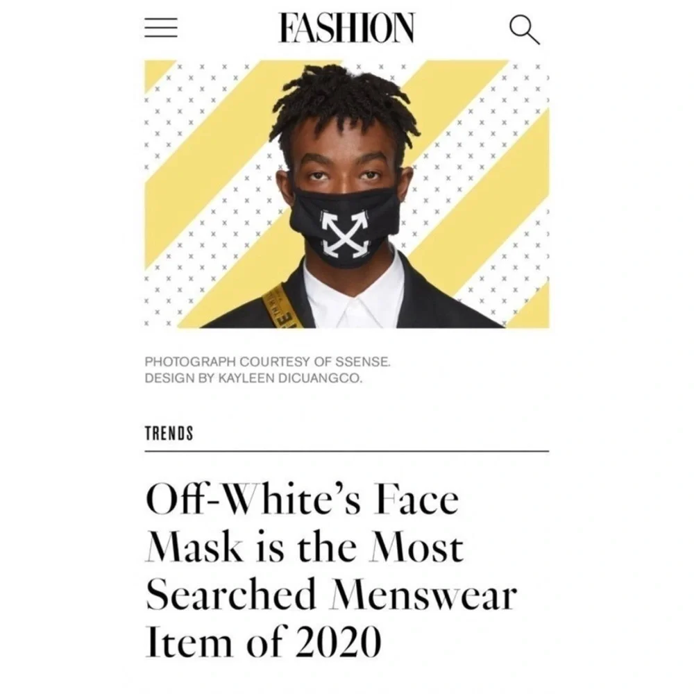 Off-White Black Arrows Face Mask